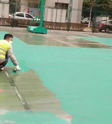 白银球场地面翻新